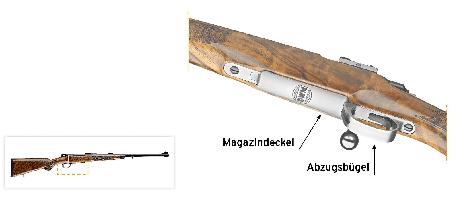 Büchse Abzug und Magazin