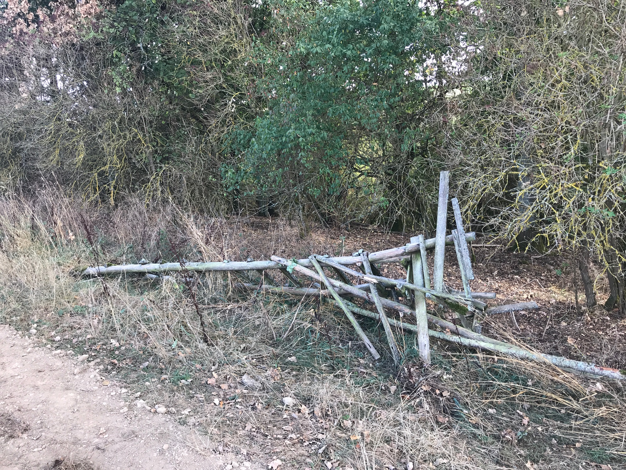 zerstörter Hochsitz
