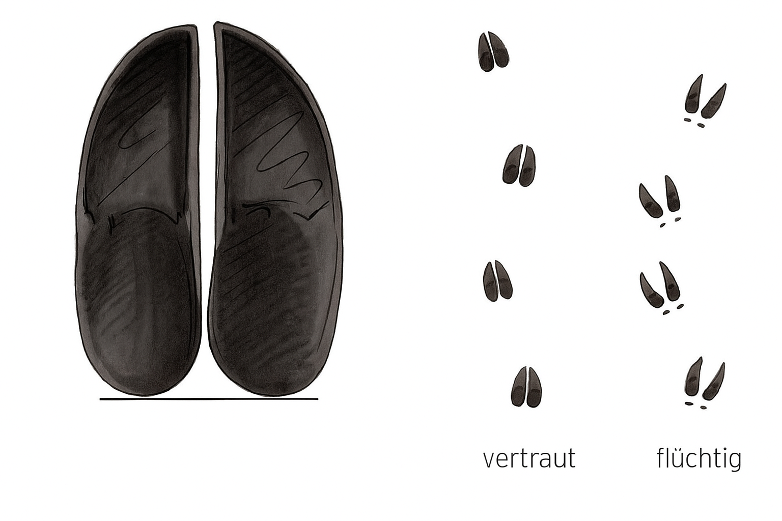 Der Ballen entspricht etwa der Hälfte der Schale 